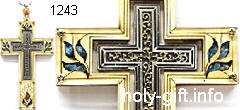 Крест христианский деревянный с использованием полудрагоценных камней, сверху покрыты прочным стеклом. 