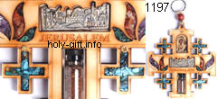 Кресты христианские с иконой на выбор + панорама Иерусалима из металла
